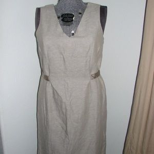 BANANA REPUBLIC KHAKI TIE BACK DRESS NWT